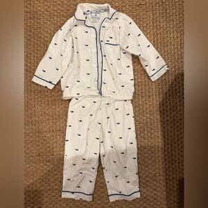 Petite Plume Whale Pajamas Size 3